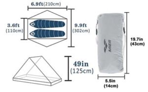 Mier 2 Person Trekking pole tent layout