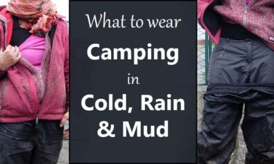 what to wear camping in cold rain and mud