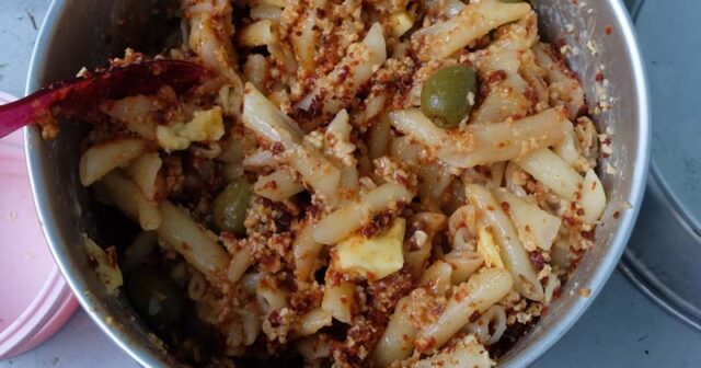 backpacking TVP pasta sauce recipe