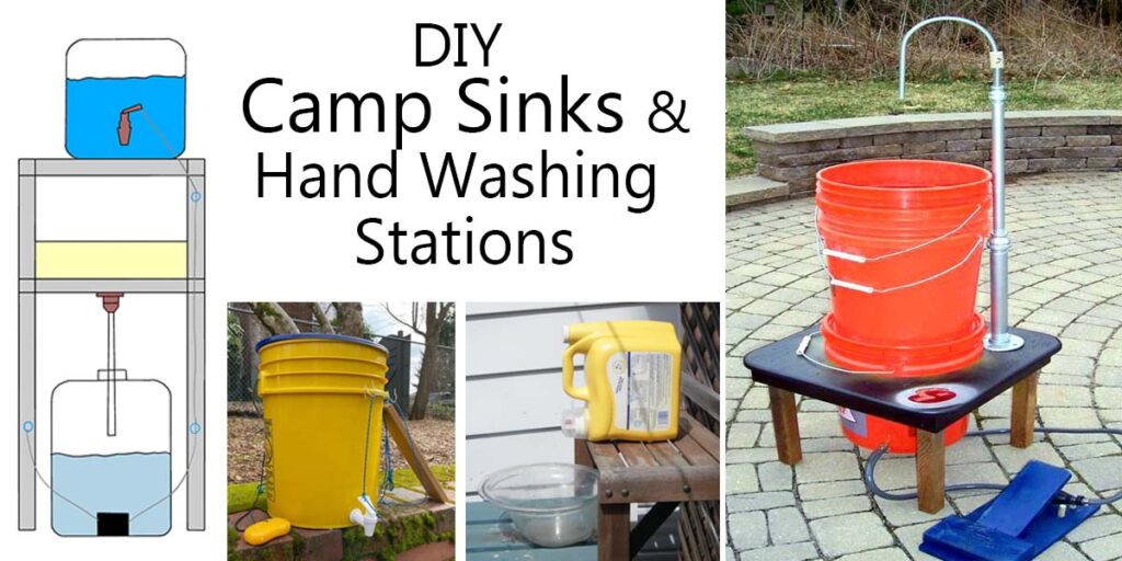 diy camp sink hand washing station